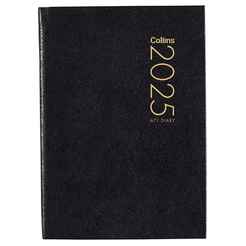 Collins A71 Pocket Diary 1 Day Per Page 2025 Black