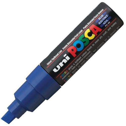 uni POSCA Poster Paint Marker Pen Bold Chisel Tip Blue