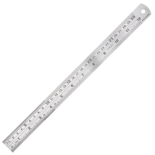 Steel Ruler Metric/Imperial 30cm