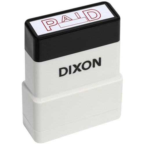 Dixon 007 Self-Inking Stamp PAID With Write In Box Red
