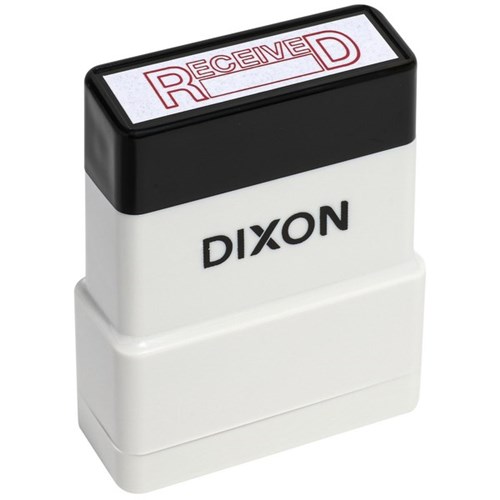 Dixon 003 Self-Inking Stamp RECEIVED With Write In Box Red