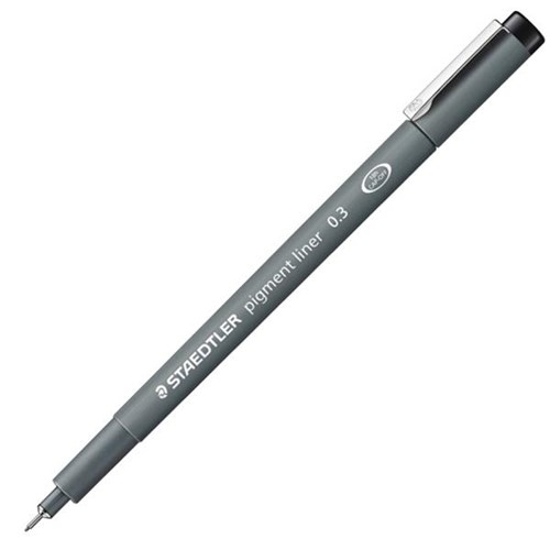 Staedtler Mars Graphic Black Pigment Liner Pen Fine Tip 0.3mm