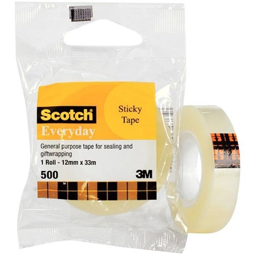 Scotch® 500 Everyday Tape 12mm x 33m Clear | OfficeMax NZ