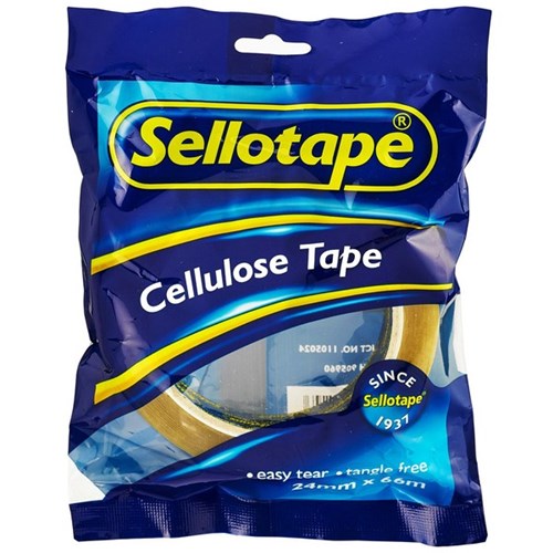 Sellotape 1105 Cellulose Tape 24mm x 66m Clear