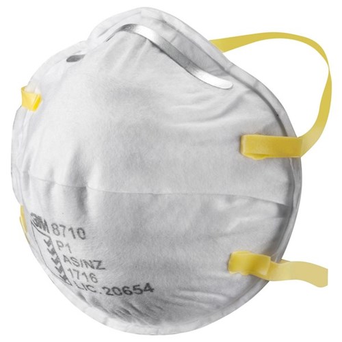 3M™ P1 Cupped Dust & Mist Respirator Masks 8710, Box of 20