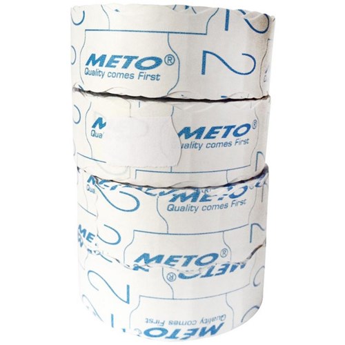 Meto Gun PL1522 Permanent Pricing Labels 22x16mm White, Pack of 4