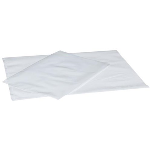 Heavy Duty Poly Bags 500x865mm 125 Micron White, Pack of 25