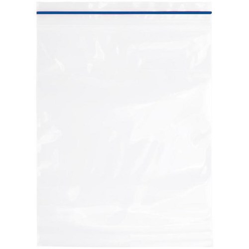 Resealable Plastic Bags 200x305mm 40 Micron Clear, Pack of 100
