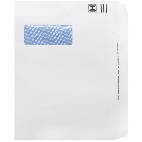 Candida C4 Postage Paid Window Envelopes Seal Easi White 133709, Box of 250