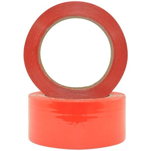 S126 Packaging Tape 48mm x 100m Red, Pack of 36