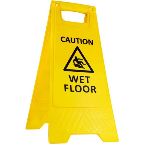 Caution Wet Floor Safety Sign Collapsible 290x660mm
