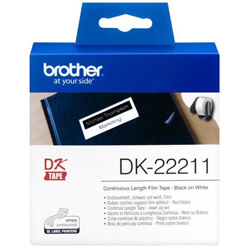 Brother Continuous Film Label Roll DK- 22211 29mm x 15.24m White