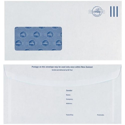 Croxley Maxpop Postage Paid Envelopes Tropical Seal White 133705, Box ...