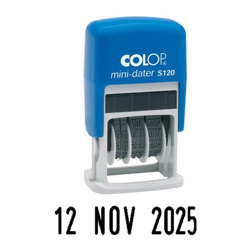 Colop S120 Self-Inking Mini Dater Stamp 4mm