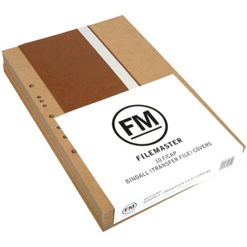 FM Bindall Transfer File Covers Foolscap, Pack of 10