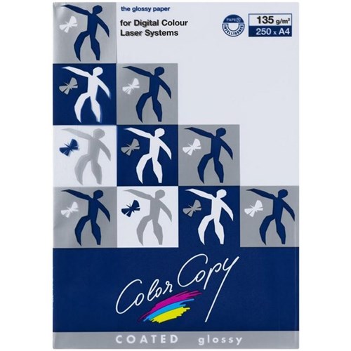 Color Copy A4 135gsm White Gloss Laser Paper, Pack of 250