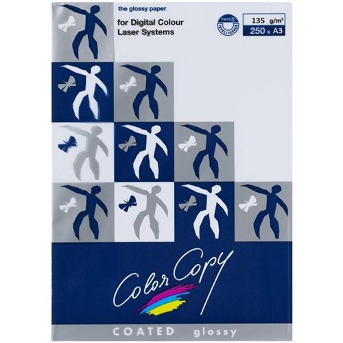 Color Copy A3 135gsm White Gloss Laser Paper, Pack of 250