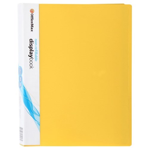 OfficeMax A4 Display Book 40 Pocket Yellow