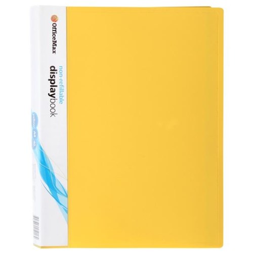 OfficeMax A4 Display Book 40 Pocket Yellow