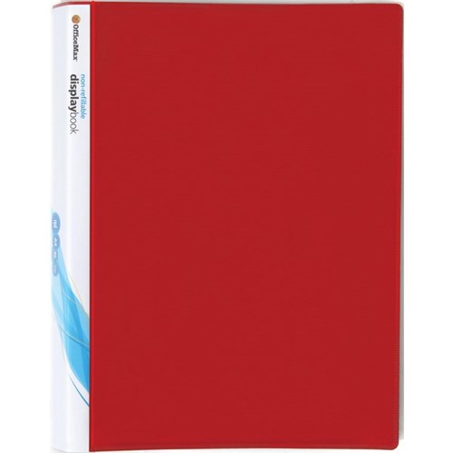 OfficeMax A4 Display Book Insert Cover 40 Pocket Red