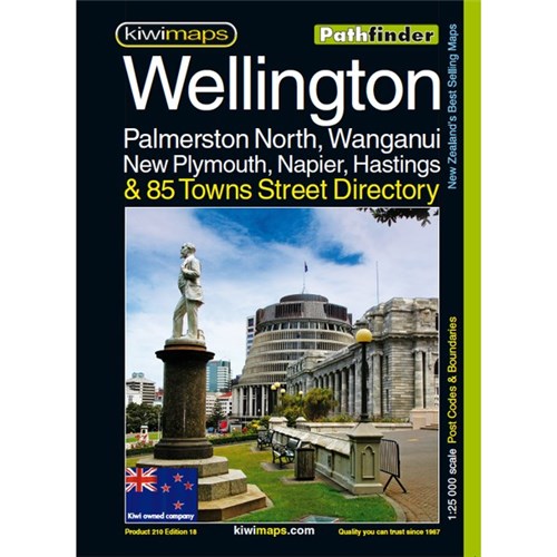 Kiwi Maps Wellington & Rural Roads Street Directory