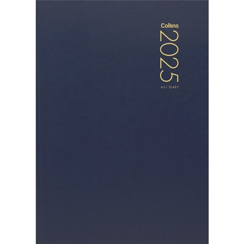 Collins A51 Diary A5 1 Day To A Page 2025 Blue