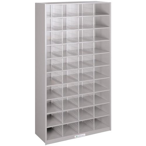 Precision Pigeon Hole Cabinet 40 Hole Silver Grey