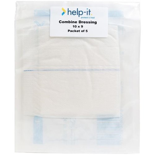 Help-It Combine Dressing 90x100mm, Pack of 5