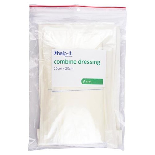 Help-It Combine Dressing 200x200mm, Pack of 3