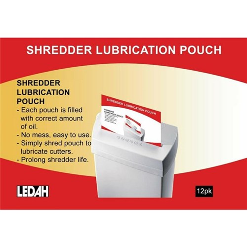 Ledah Oil Shredder Lubrication Pouches, Pack of 12