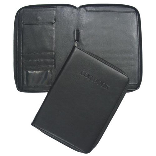 Driving Hour Log Book Cover with Zip Closure