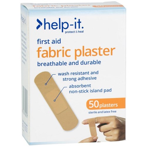 Help-It Fabric Plasters 72x19mm, Pack of 50