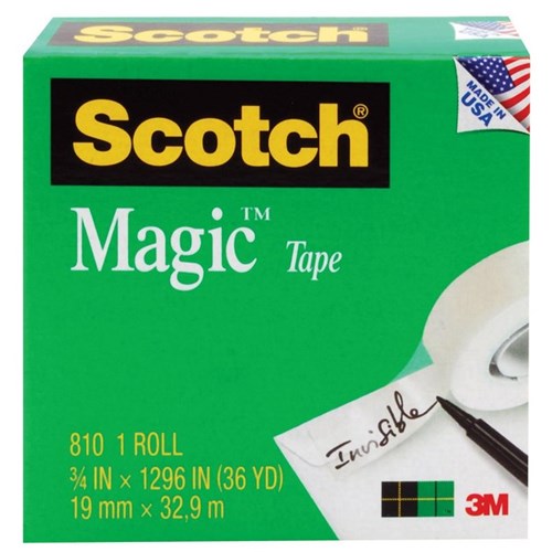 Scotch® Magic™ 810 Invisible Tape 19mm x 33m