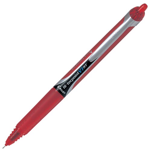 Pilot Hi-Tec V7RT Retractable Rollerball Pen 0.7mm Fine Tip Red