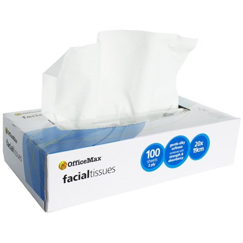 OfficeMax Facial Tissues 2 Ply, 48 Packs of 100 Sheets