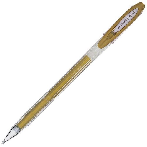 uni-ball Signo UM-120 Gold Rollerball Pen 0.7mm Fine Tip