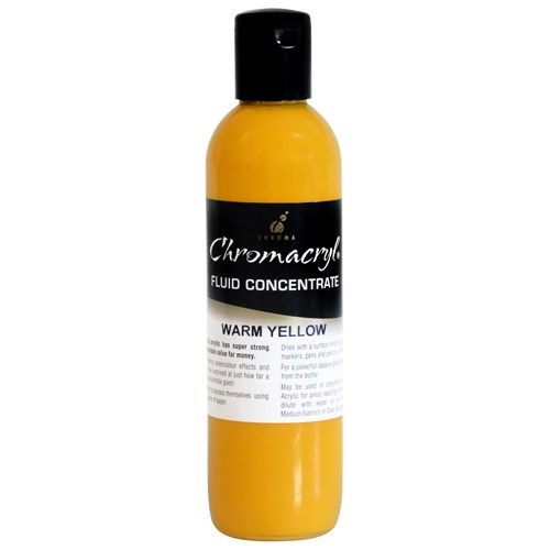 Chromacryl Liquid Acrylic Paint 250ml Warm Yellow