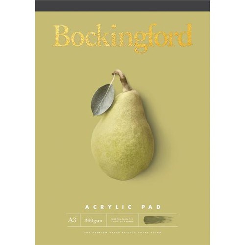 Bockingford Acrylic Paint Pad A3 360gsm 12 Leaves