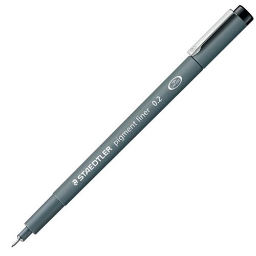 Staedtler Mars Graphic Black Pigment Liner Pen Fine Tip 0.2mm