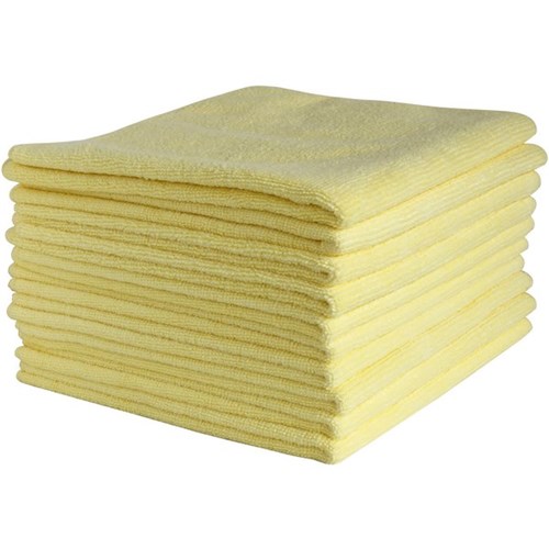 Filta Microfibre Cloths 400x400mm Yellow, Pack of 10