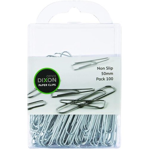 Dixon Paper Clips Round 50mm Silver, Pack of 100