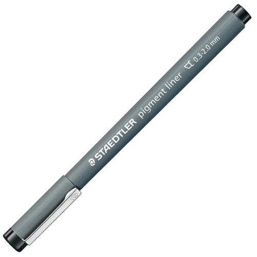Staedtler Mars Graphic Black Pigment Liner Pen Chisel Tip 0.3-2mm