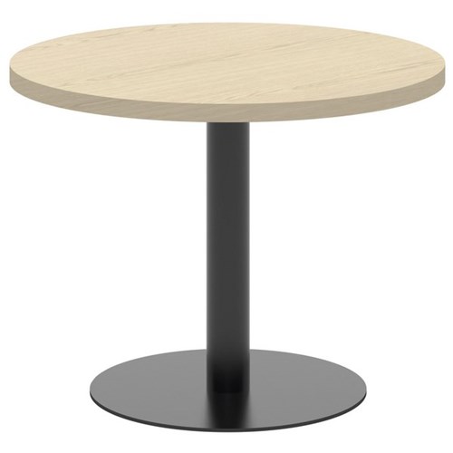 Classic Round Coffee Table 600mm Refined Oak/Black