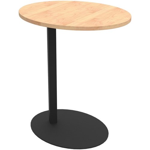 Fiord Laptop Table 550mm Oval Refined Oak/Black