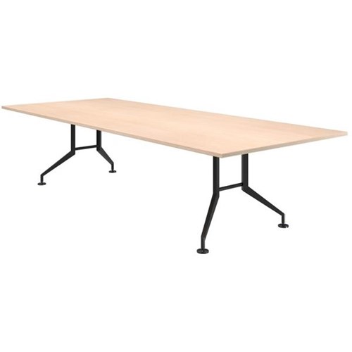 Switch Boardroom Table 3000mm Rectangular Refined Oak/Black