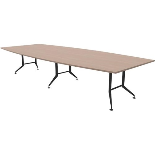 Switch Boardroom Table 3600mm Rectangular Refined Oak/Black