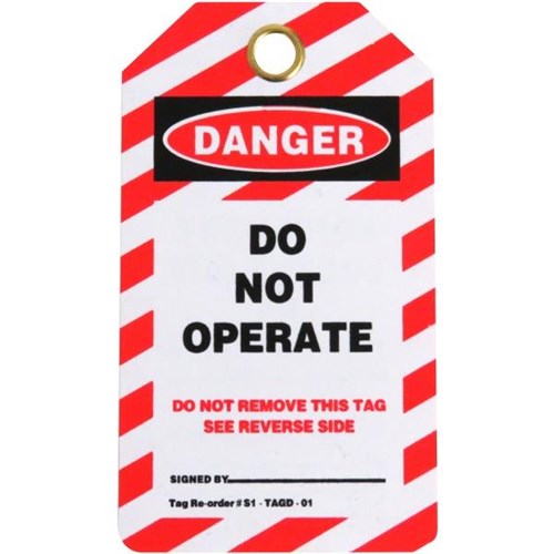 Security Lockout Tag Danger Do Not Operate | OfficeMax NZ