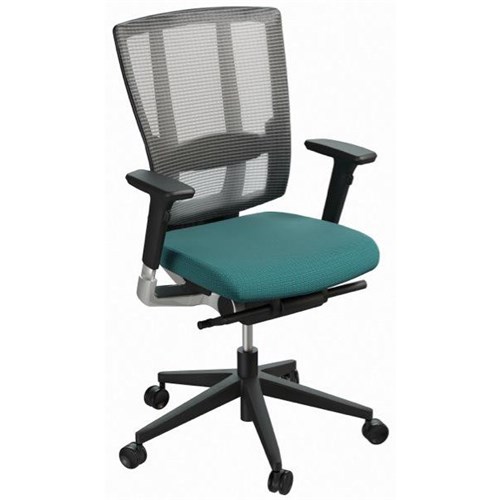Cloud Ergo Chair Mesh Back With Arms Opaque/Gili Fabric/Kingfisher