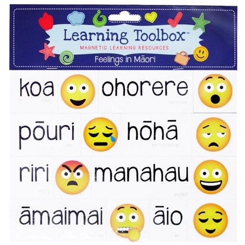 Learning Toolbox Magnets NZ Maori Feelings & Emojis, Set of 35
