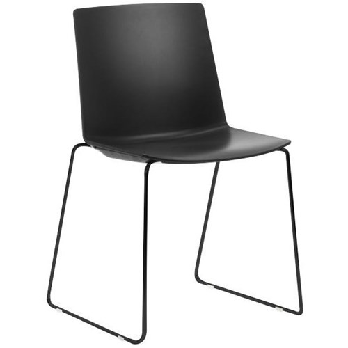 Jubel Visitor Chair Sled Base Black/Black